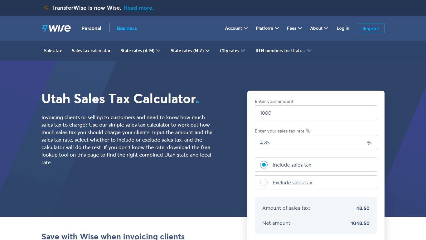 Utah Sales Tax | Calculator and Local Rates | 2021 - Wise