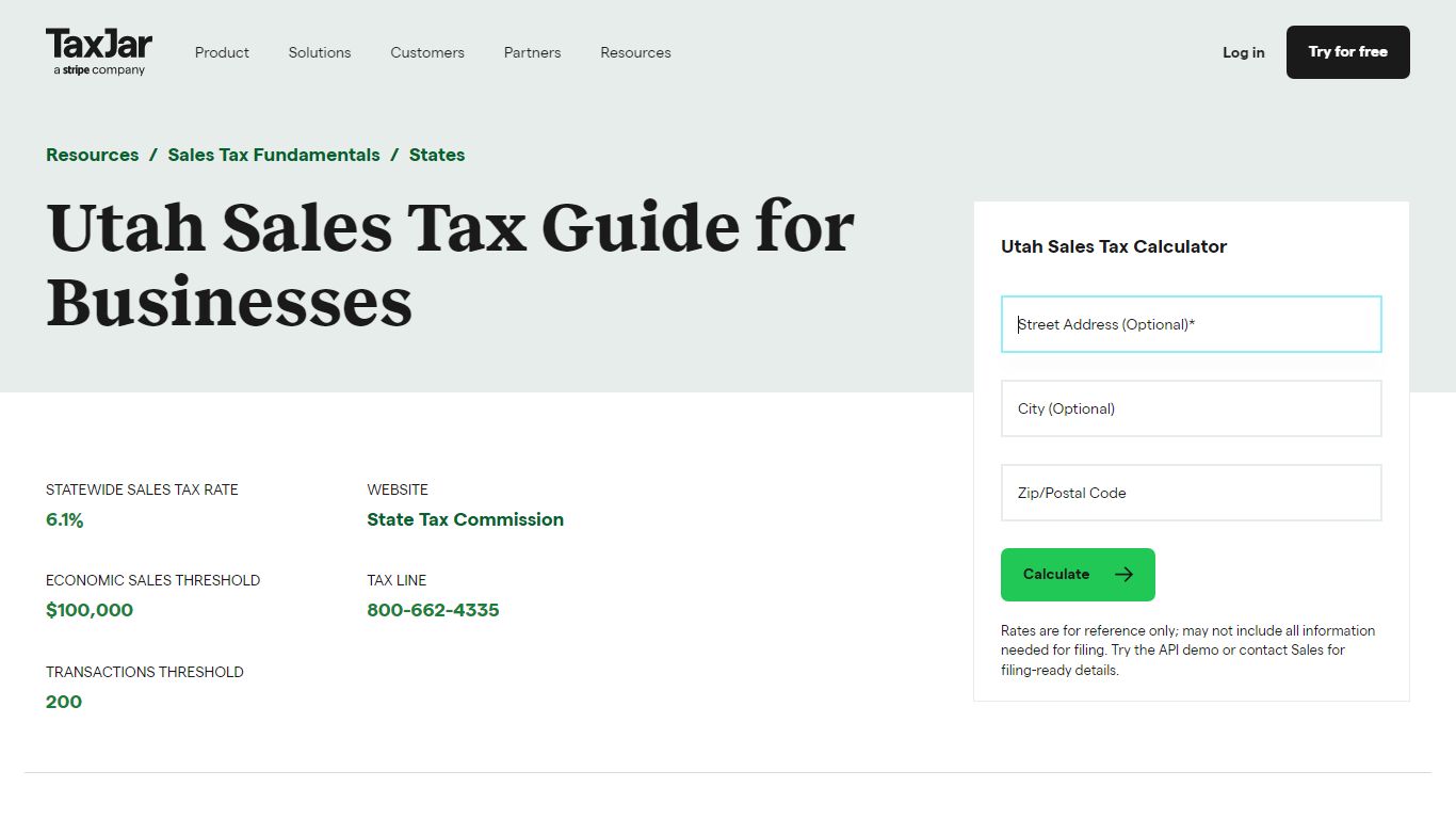 Utah Sales Tax Guide and Calculator 2022 - TaxJar
